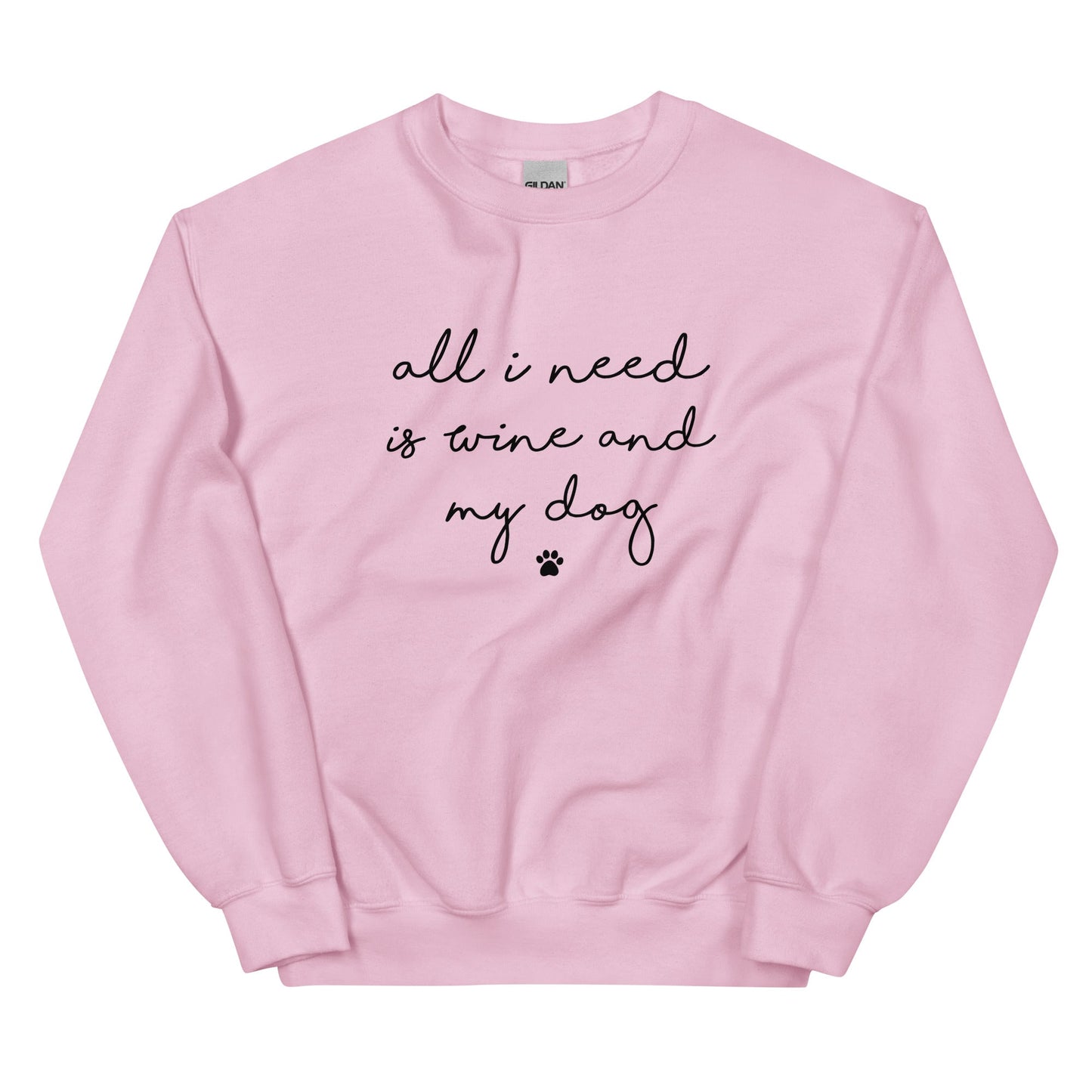 Wine and my Dog Sweatshirt - Hi Doggi