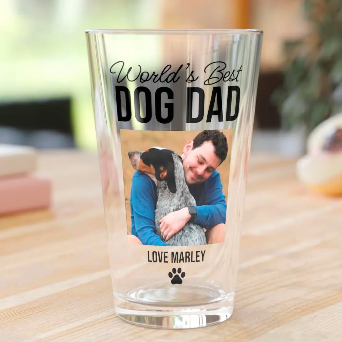 World's Best Dog Dad Pint Glass - Hi Doggi