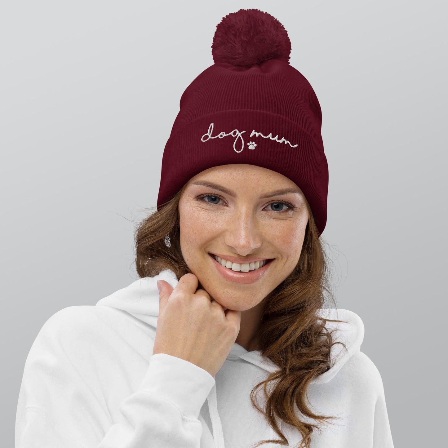 Dog Mum Pom Pom Beanie - Hi Doggi